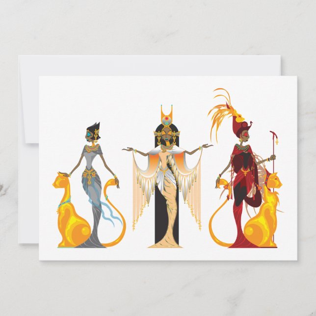 Las divas de las invitaciones de Egipto (Anverso)
