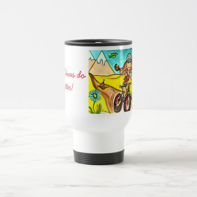 ¡Las divas del motorista mejora! taza de café (Centro)