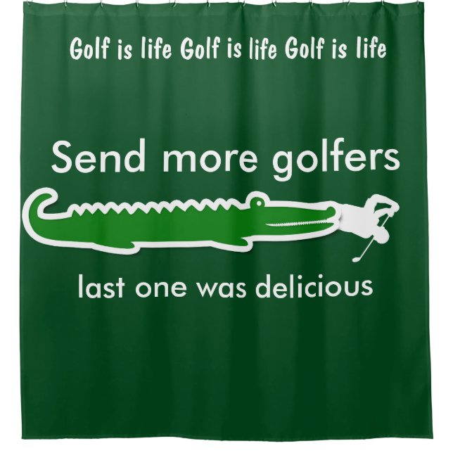Las divertidas cortinas de ducha de golf masculina (Anverso)