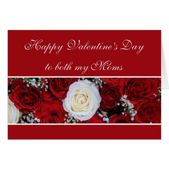 Las dos madres El día de San Valentín rosas rojos  (Anverso (Horizontal))