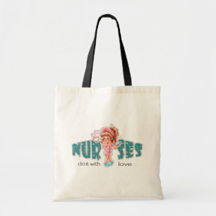 Las enfermeras lo hacen con amor. Bolsas de tote d