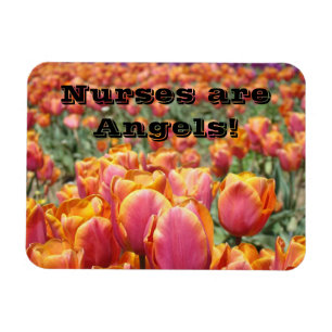 Las enfermeras son ángeles! imanes Flores de Tulip