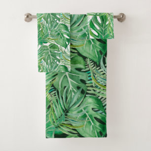 Las enormes hojas de palmeras y de monstera