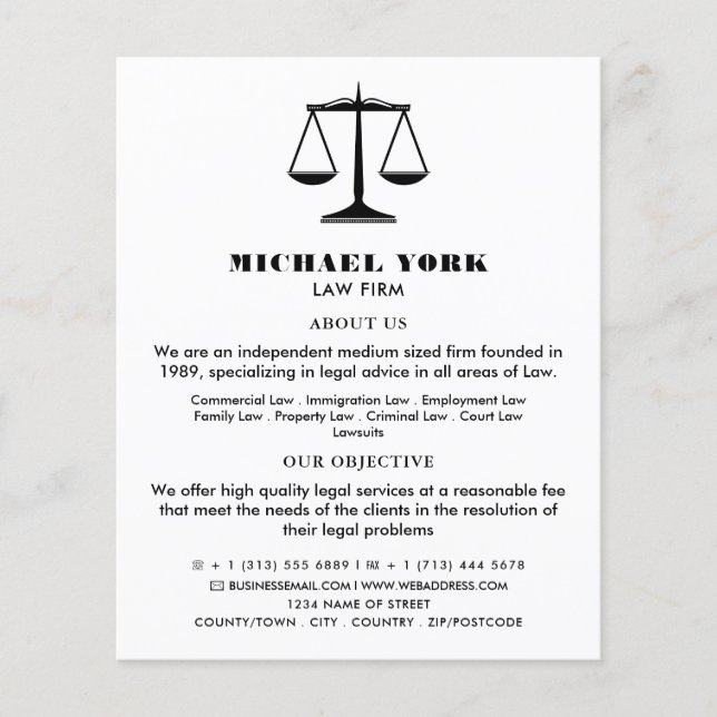 Las escalas de la justicia, la publicidad de los s (Frente)