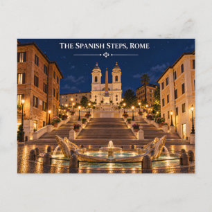 Las Escaleras Españolas Roma Italia Tarjeta Postal
