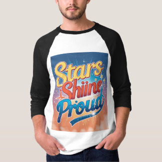 Las estrellas brillan con la orgullosa camiseta -