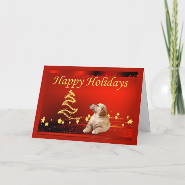 Las estrellas de la tarjeta de Navidades de Golden (Anverso)