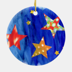 Las estrellas en el ornamento brillante del