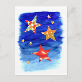 Las estrellas en la postal brillante del cielo