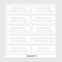 ¡Las etiquetas de dirección de invitado de boda OR