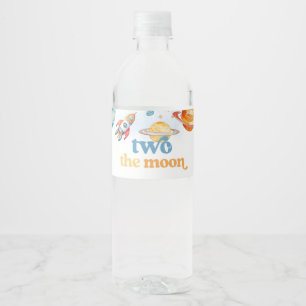 Las etiquetas de la botella de agua de la luna