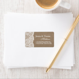 Las etiquetas de la colección de Bodas Burlap & La