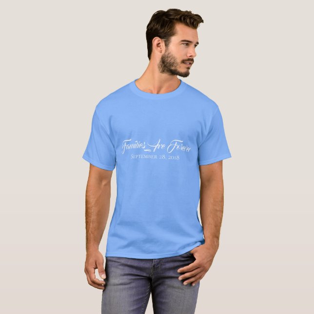 Las familias de camisetas masculinas son para siem (Anverso completo)
