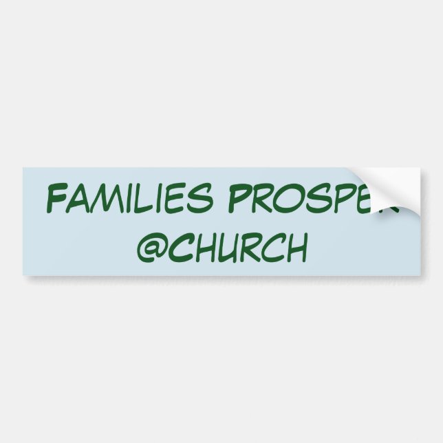 Las familias prosperan pegatina del @Church (Frente)