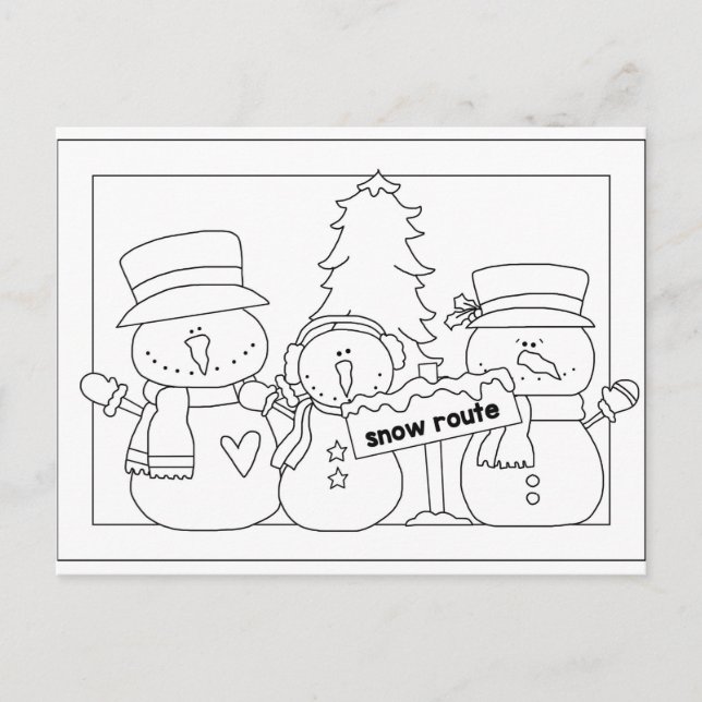 Las Felices Navidad me colorean tarjeta (los (Anverso)