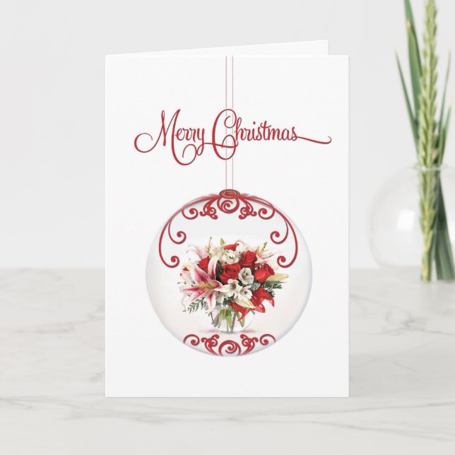 Las Felices Navidad subió el ornamento del ramo (Anverso)