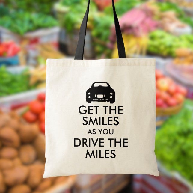 Las figuras obtienen la bolsa de la sonrisa Figaro (Get the smiles as you drive the miles. Fun tote bag for the figaro owner)
