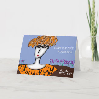 Las flores crecen 7"" la tarjeta de felicitación