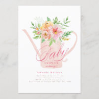 Las flores de abril riegan la invitación de Baby S