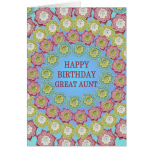 Las flores de crochet de cumpleaños de la tía gran