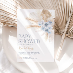 Las flores de la invitación del Boho Baby Shower s
