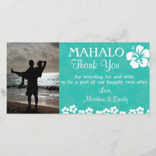 Las flores de la playa le agradecen tarjeta de la