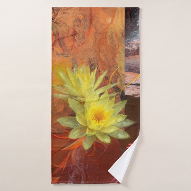 LAS FLORES DE LOTO SON LA CANCIÓN DEL AGUA (Toalla de baño)