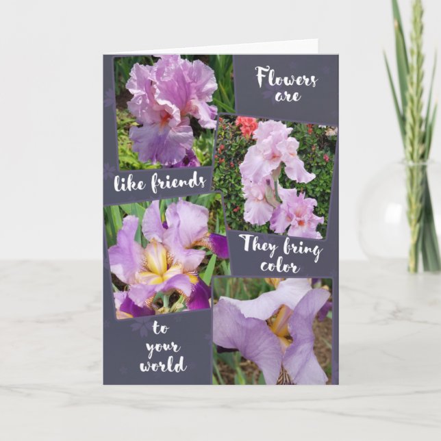 Las flores son como la tarjeta de felicitación de  (Anverso)