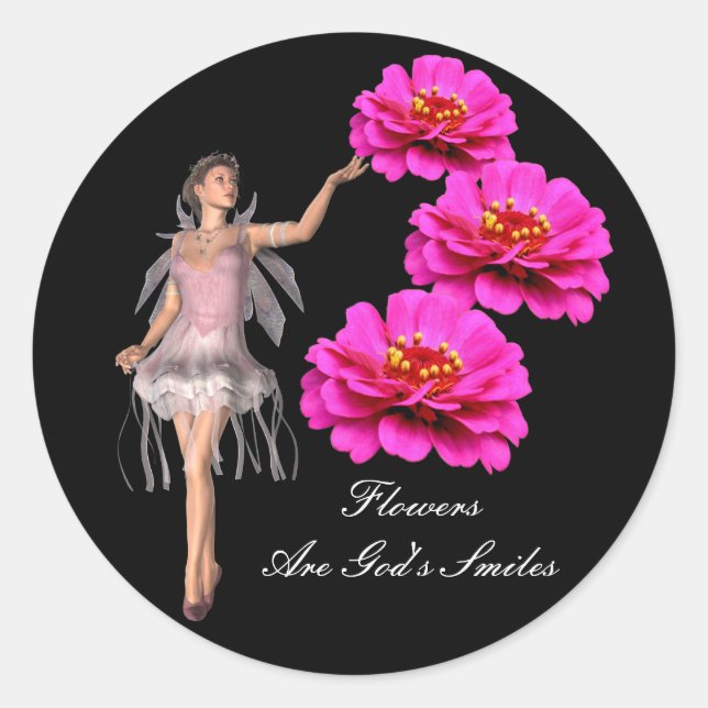 Las flores son la sonrisa de Dios Pegatina Inspira (Anverso)