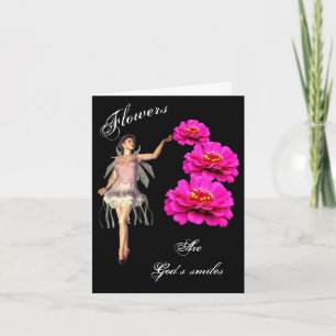 Las flores son la tarjeta de nota Inspiradora sonr