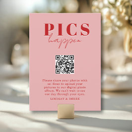 ¡LAS FOTOS OCURREN! Galería de Boda Código QR Rojo