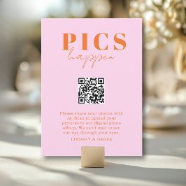 ¡LAS FOTOS OCURREN! Galería de Boda Código QR Rosa