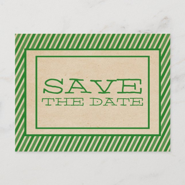 Las franjas verdes de moda salvan la tarjeta posta (Anverso)