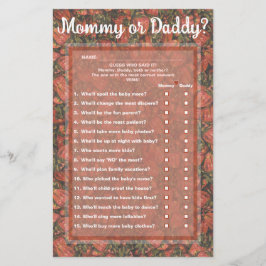 Las fresas adivinan quién (mamá o papá) tarjeta de