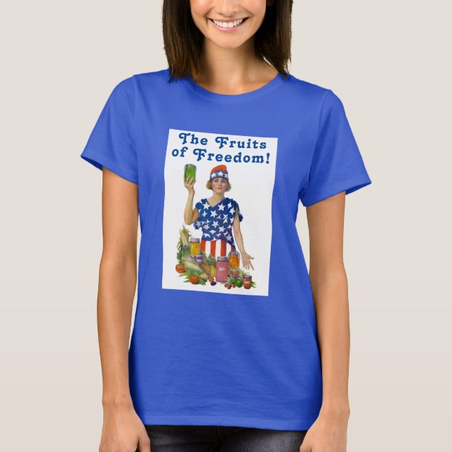 ¡Las frutas de la libertad! Camiseta (oscura) (Anverso)