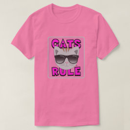 LAS GATAS MANDAN ROSA Camiseta de amante de gatos