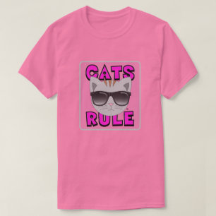 LAS GATAS MANDAN ROSA Camiseta de amante de gatos