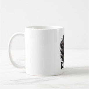 Las Gatas Mandan Taza de Café Gato Negro