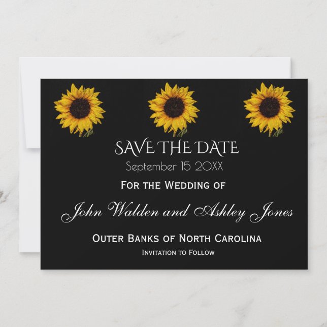 Las gotas de girasol guardan la tarjeta de fecha (Anverso)