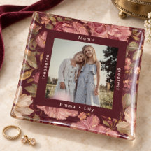 Las grandes joyas de mamá Foto floral en burgundy