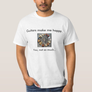 Las guitarras me hacen la camiseta feliz