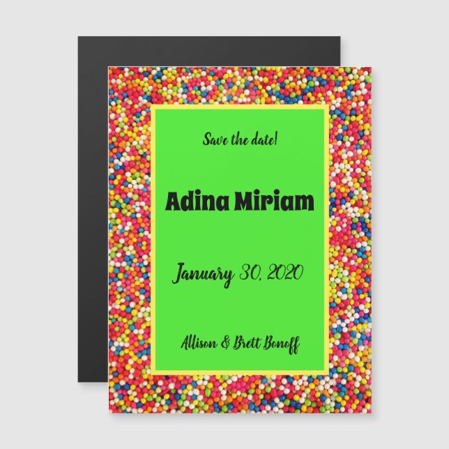 Las Gumballos Bebés Salvan el imán de la fecha (Anverso/Reverso)