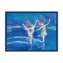 Las hadas en la postal de la nieve