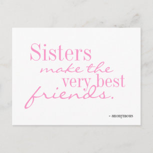 Las hermanas hacen los mejores amigos - postal