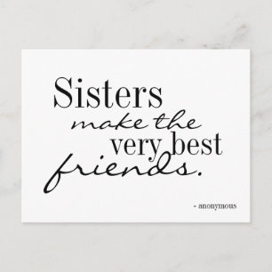 Las hermanas hacen los mejores amigos - postal