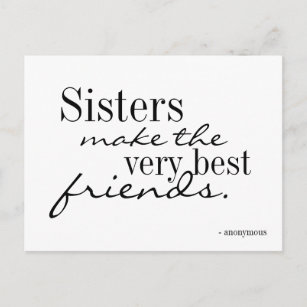 Las hermanas hacen los mejores amigos - postal