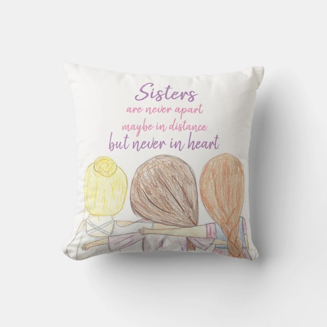 Las hermanas nunca son Cojín decorativo separado (Anverso)