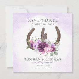 Las herraduras florales púrpuras salvan la fecha