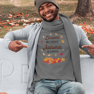 Las hojas caen El otoño llama a la camiseta