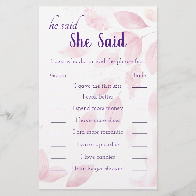 Las Hojas De Las Acuarelas Rosadas Dijo Que Dijo T (Frente)